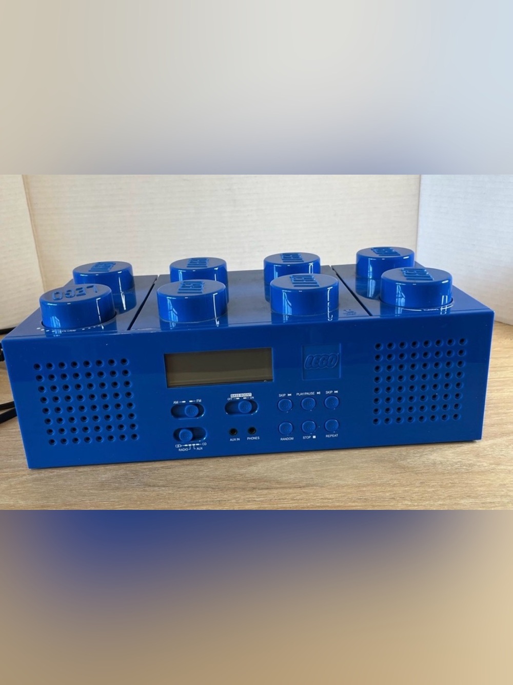 Rare LEGO Blue Portable CD Player w/ AM/FM Radio w/AC Cord